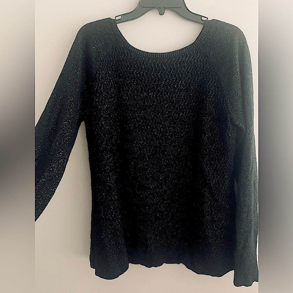 Loft Black Shimmer Sweater Sz XL